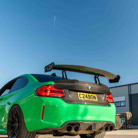 BMW F87 M2/M2C & F22 2 SERIES CARBON FIBRE SWAN NECK WING - V8 - CT DESIGN