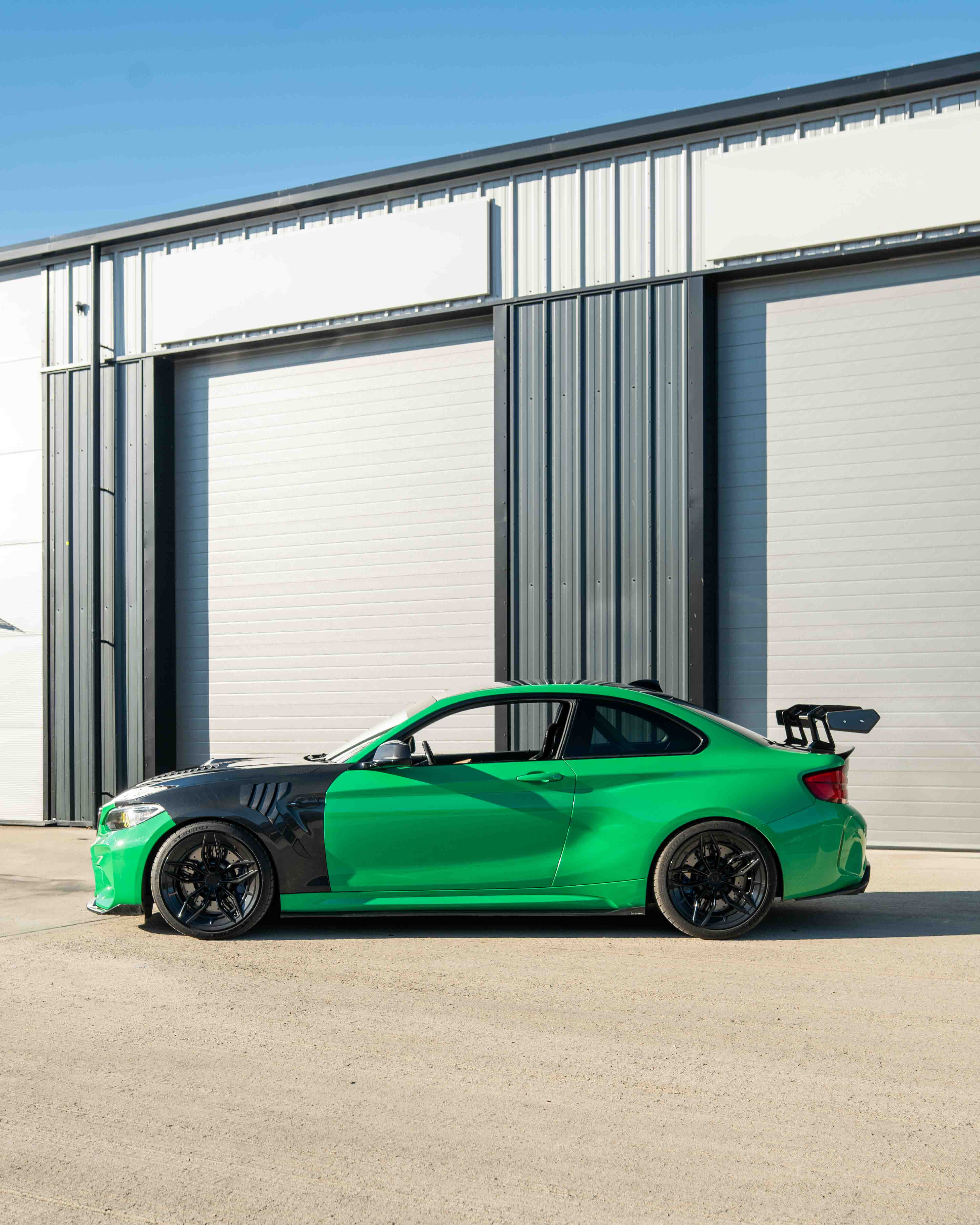 BMW F87 M2/M2C & F22 2 SERIES CARBON FIBRE SWAN NECK WING - V8 - CT DESIGN