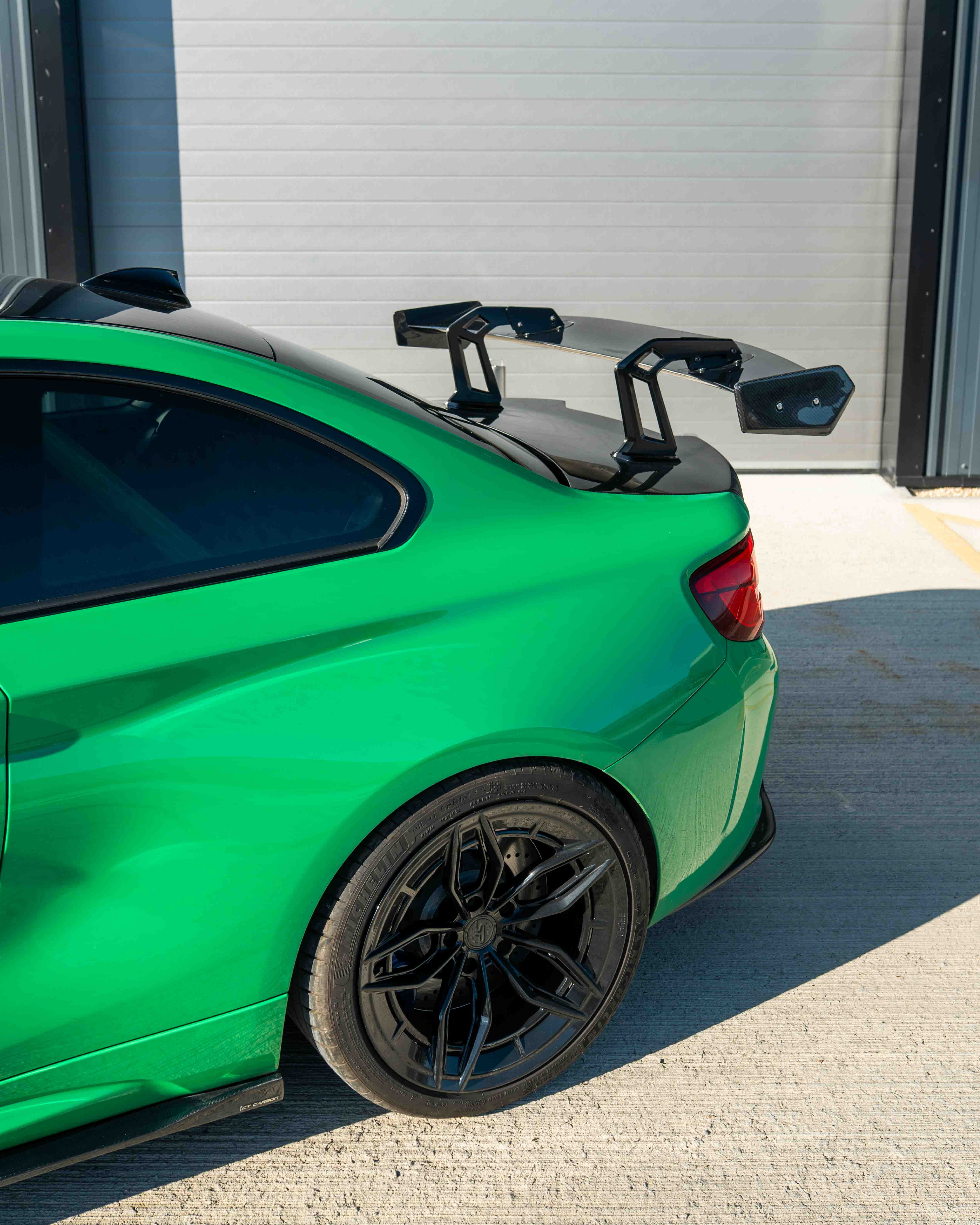BMW F87 M2/M2C & F22 2 SERIES CARBON FIBRE SWAN NECK WING - V8 - CT DESIGN