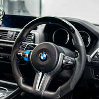 BMW Fxx M CAR MATTE CARBON FIBRE STEERING WHEEL TRIM