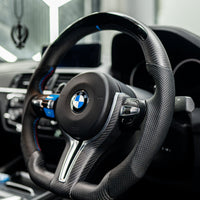 BMW Fxx M CAR MATTE CARBON FIBRE STEERING WHEEL TRIM