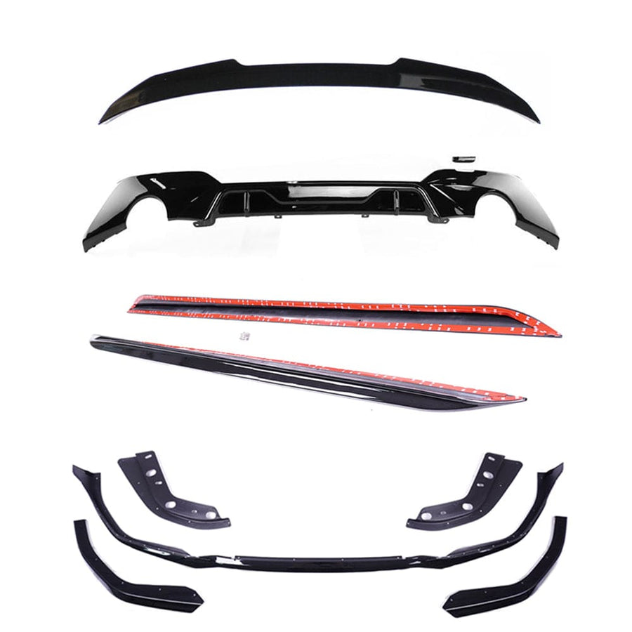 BMW G20 3 SERIES PRE-LCI 2018-2022 GLOSS BLACK KIT (ROUND TIPS) - V2