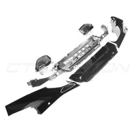 BMW G42 2 SERIES 2022+ GLOSS BLACK DIFFUSER WITH TIPS - V1