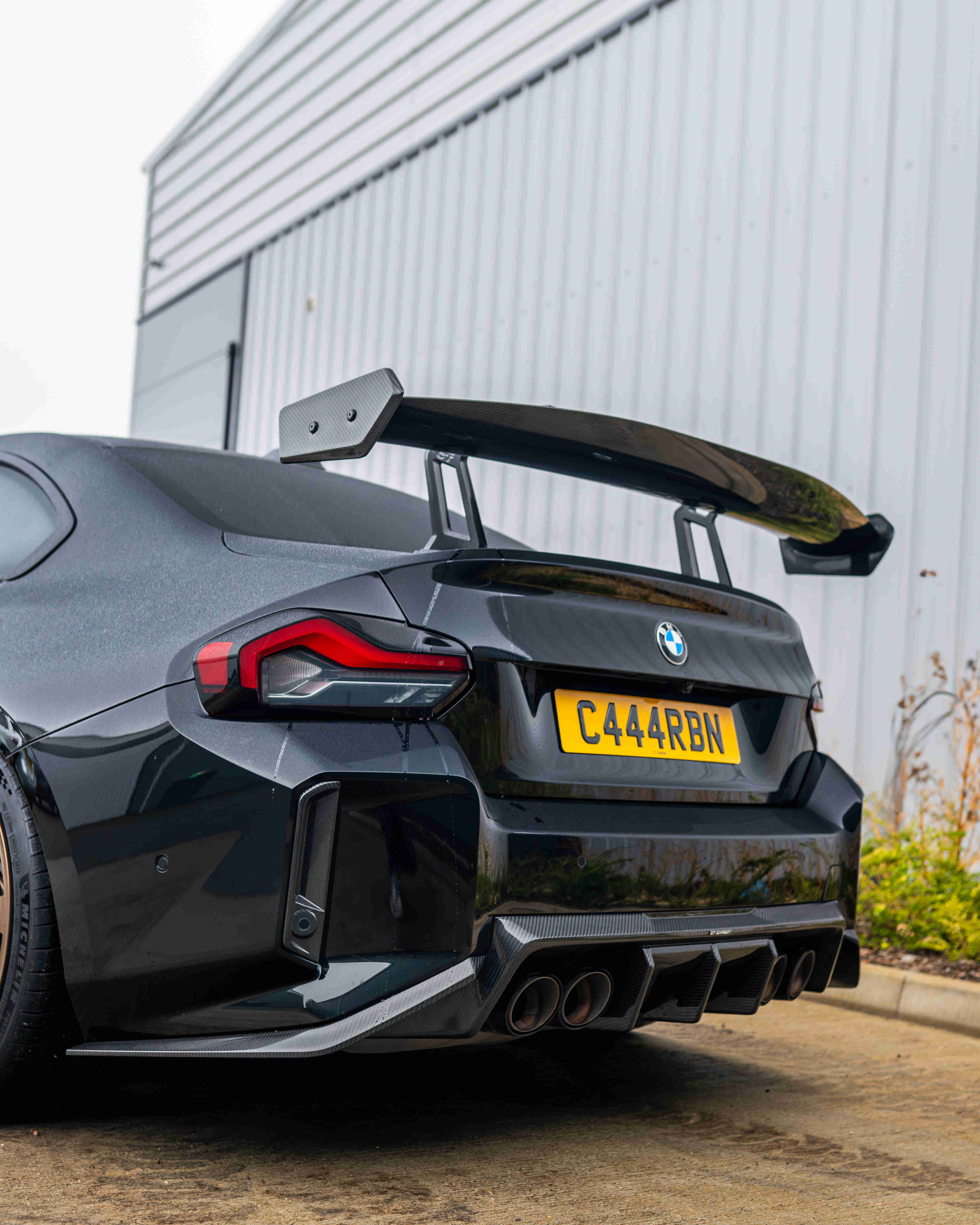 BMW G87 M2 & G42 2 SERIES CARBON FIBRE SWAN NECK WING - CT DESIGN