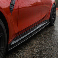 BMW M3 G80/G81 CARBON FIBRE SIDE SKIRT EXTENSIONS - V3 - CT DESIGN