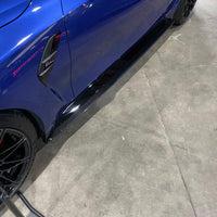 BMW M3 G80/G81 CARBON FIBRE SIDE SKIRT EXTENSIONS - V3 - CT DESIGN