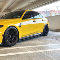 BMW M3 G80/G81 CARBON FIBRE SIDE SKIRT EXTENSIONS - V3 - CT DESIGN
