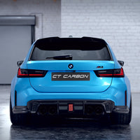 BMW M3/M4 G80/G81/G82/G83 CARBON FIBRE DIFFUSER WITH LED - V3 - CT DESIGN