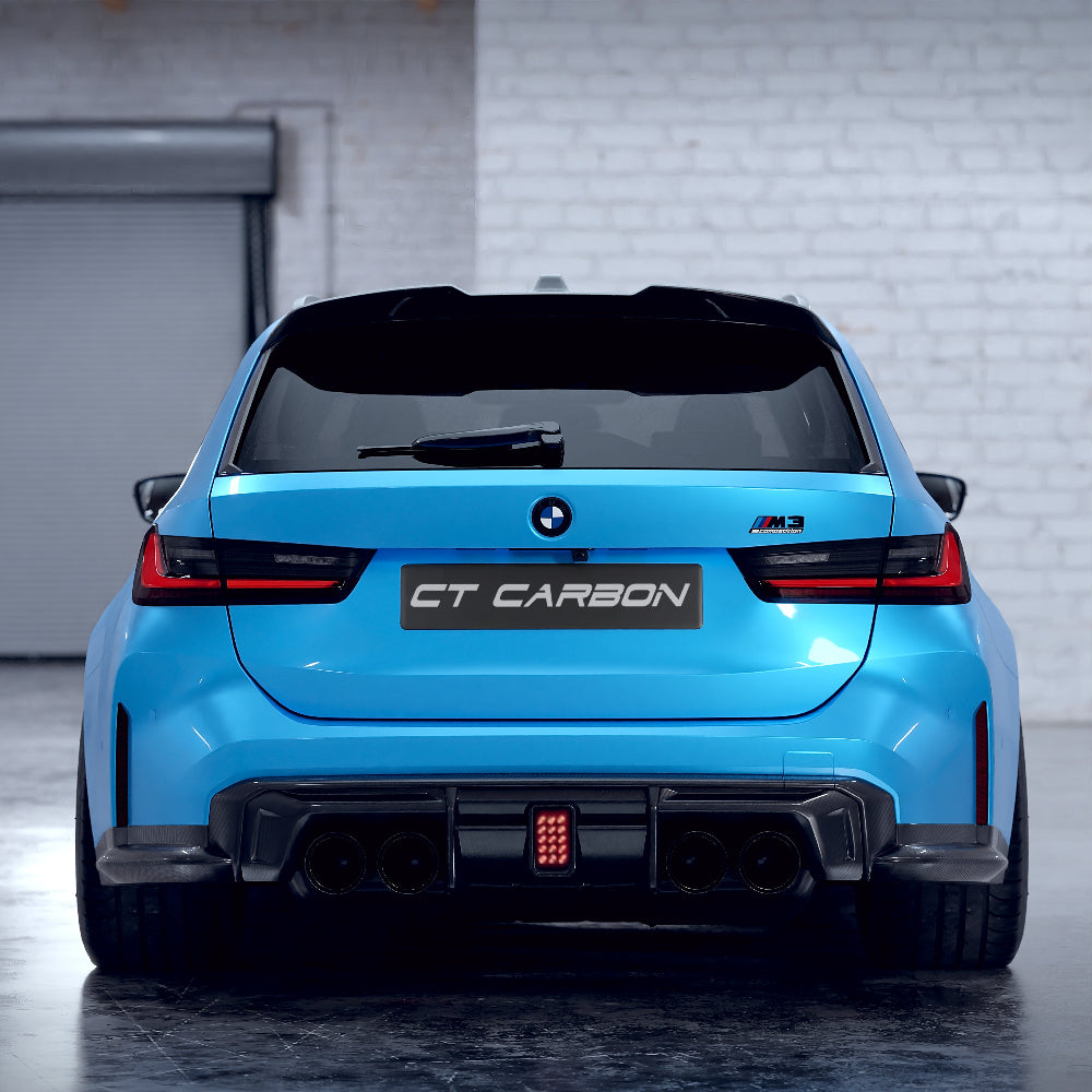 BMW M3/M4 G80/G81/G82/G83 CARBON FIBRE DIFFUSER WITH LED - V3 - CT DESIGN