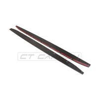 BMW M4 G82/G83 CARBON FIBRE SIDE SKIRT EXTENSIONS V1 - CT DESIGN