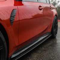 BMW M4 G82/G83 CARBON FIBRE SIDE SKIRT EXTENSIONS V1 - CT DESIGN