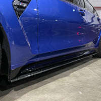 BMW M4 G82/G83 CARBON FIBRE SIDE SKIRT EXTENSIONS V1 - CT DESIGN