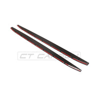BMW M4 G82/G83 CARBON FIBRE SIDE SKIRT EXTENSIONS V1 - CT DESIGN