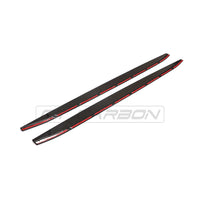 BMW M4 G82/G83 CARBON FIBRE SIDE SKIRT EXTENSIONS V1 - CT DESIGN