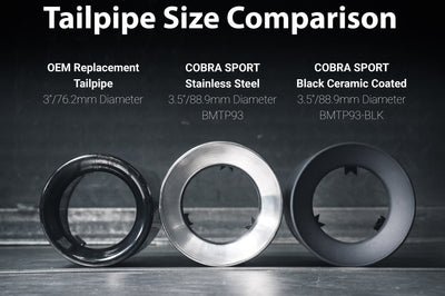 Cobra Exhausts - BMW M140i Exhaust Tailpipes - Larger 3.5" M Performance Tips - Replacement Slip-on OE Style