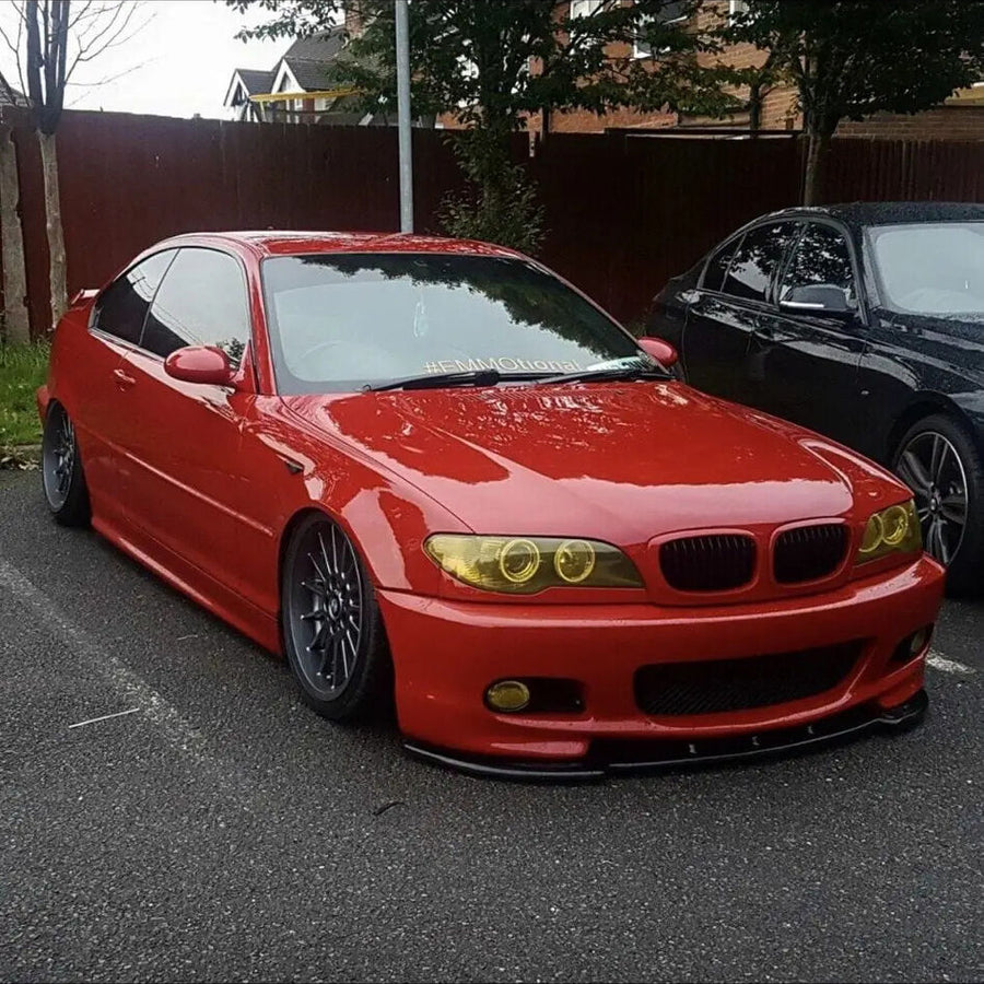 BMW 3SERIES E46 M - SPORT Low Splitter Kit Gloss Black ABS Plastic