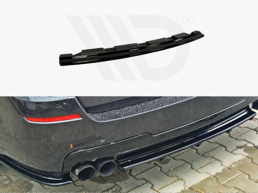 Maxton Design - CENTRAL REAR SPLITTER BMW 5 F11 M-PACK (FITS TWO SINGLE EXHAUST ENDS)