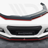 Maxton Design - FRONT SPLITTER (BLACK & RED) V.5 SUBARU BRZ FACELIFT 2017-2020