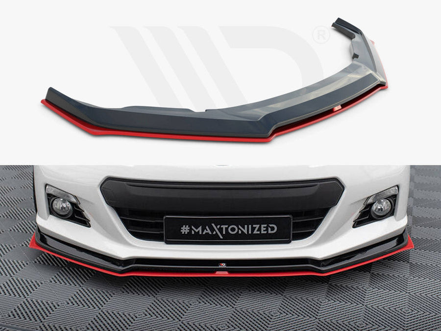 Maxton Design - FRONT SPLITTER (BLACK & RED) V.5 SUBARU BRZ FACELIFT 2017-2020