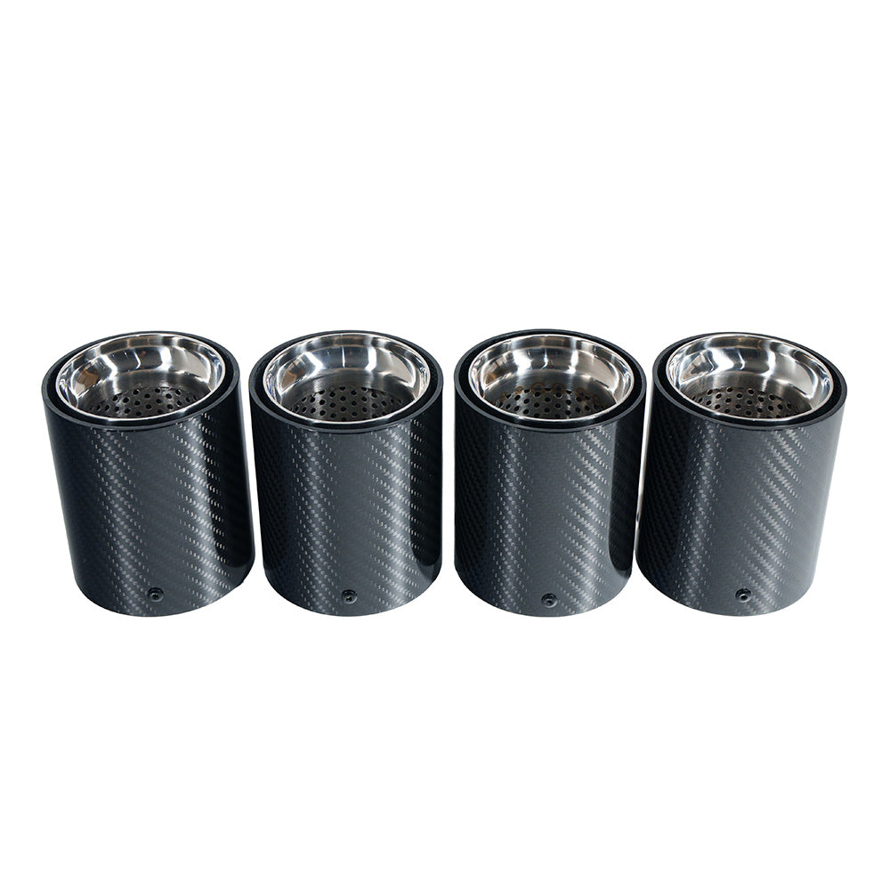 BMW F90/F92 M5/M8 CARBON FIBRE EXHAUST TIPS - CHROME x4