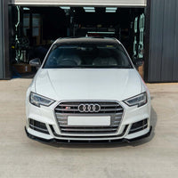 AUDI A3 S-LINE & S3 8V FACELIFT 2017-2020 GLOSS BLACK SPLITTER - V1