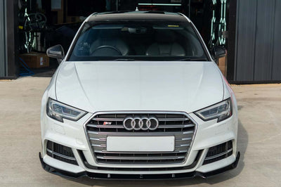 AUDI A3 S-LINE & S3 8V FACELIFT 2017-2020 GLOSS BLACK SPLITTER - V1