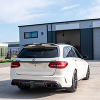 MERCEDES W205 C63 & C63S SALOON 4DR CARBON FIBRE DIFFUSER & EXHAUST TIPS