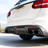 MERCEDES W205 C63 & C63S SALOON 4DR CARBON FIBRE DIFFUSER & EXHAUST TIPS