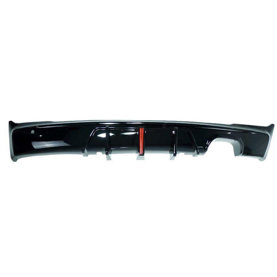 BMW F22/F23 2 SERIES 2014-2020 GLOSS BLACK LED TWIN LEFT DIFFUSER