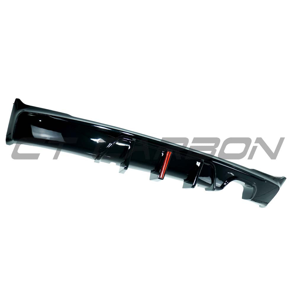 BMW F22/F23 2 SERIES 2014-2020 GLOSS BLACK LED TWIN LEFT DIFFUSER
