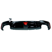 BMW G30/G38 5 SERIES 2017-2023 GLOSS BLACK DUAL EXHAUST DIFFUSER WITH LED - V4