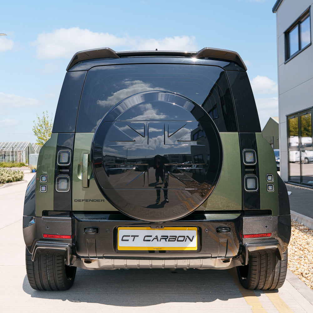 LAND ROVER DEFENDER L663 110 & 90 GLOSS BLACK SPARE WHEEL COVER - V2