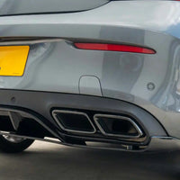 MERCEDES C-CLASS COUPE W205 GLOSS BLACK DIFFUSER & BLACK TIPS