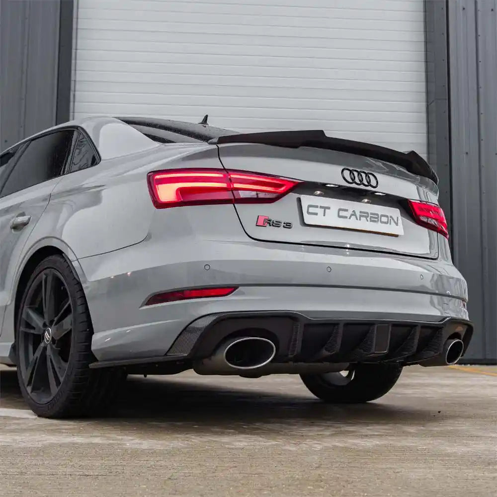 AUDI RS3 8V SALOON REAR CARBON DIFFUSER WITH DTM LIGHT