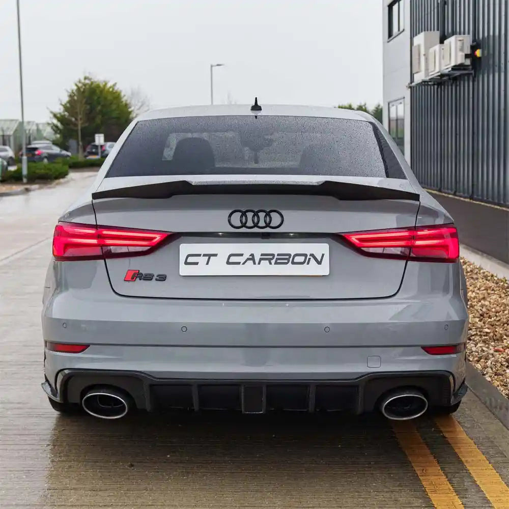 AUDI RS3 8V SALOON REAR CARBON DIFFUSER WITH DTM LIGHT