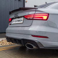 AUDI RS3 8V SALOON REAR CARBON DIFFUSER WITH DTM LIGHT