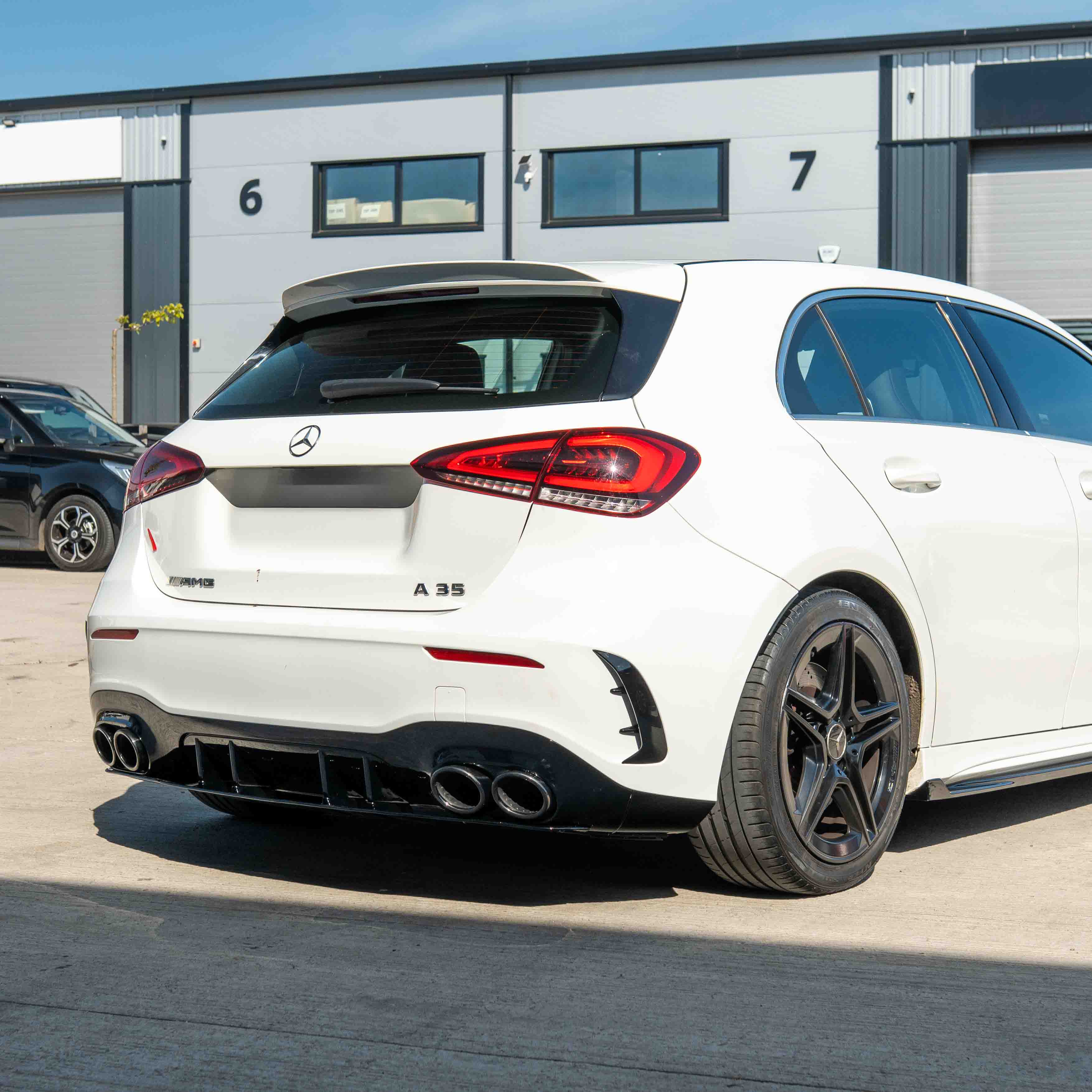 MERCEDES A-CLASS W177/V177 2018-CURRENT GLOSS BLACK QUAD TIP DIFFUSER