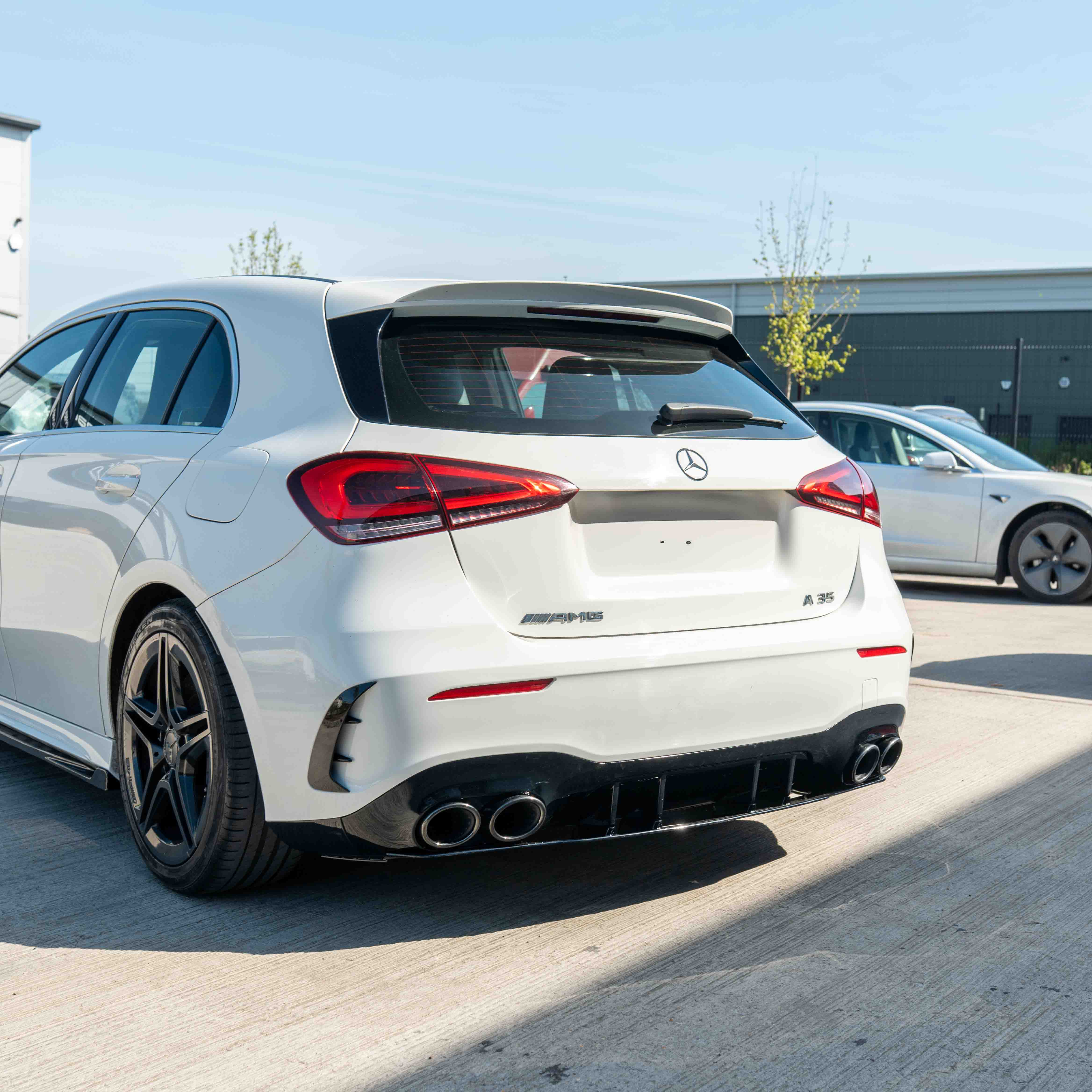 MERCEDES A-CLASS W177/V177 2018-CURRENT GLOSS BLACK QUAD TIP DIFFUSER