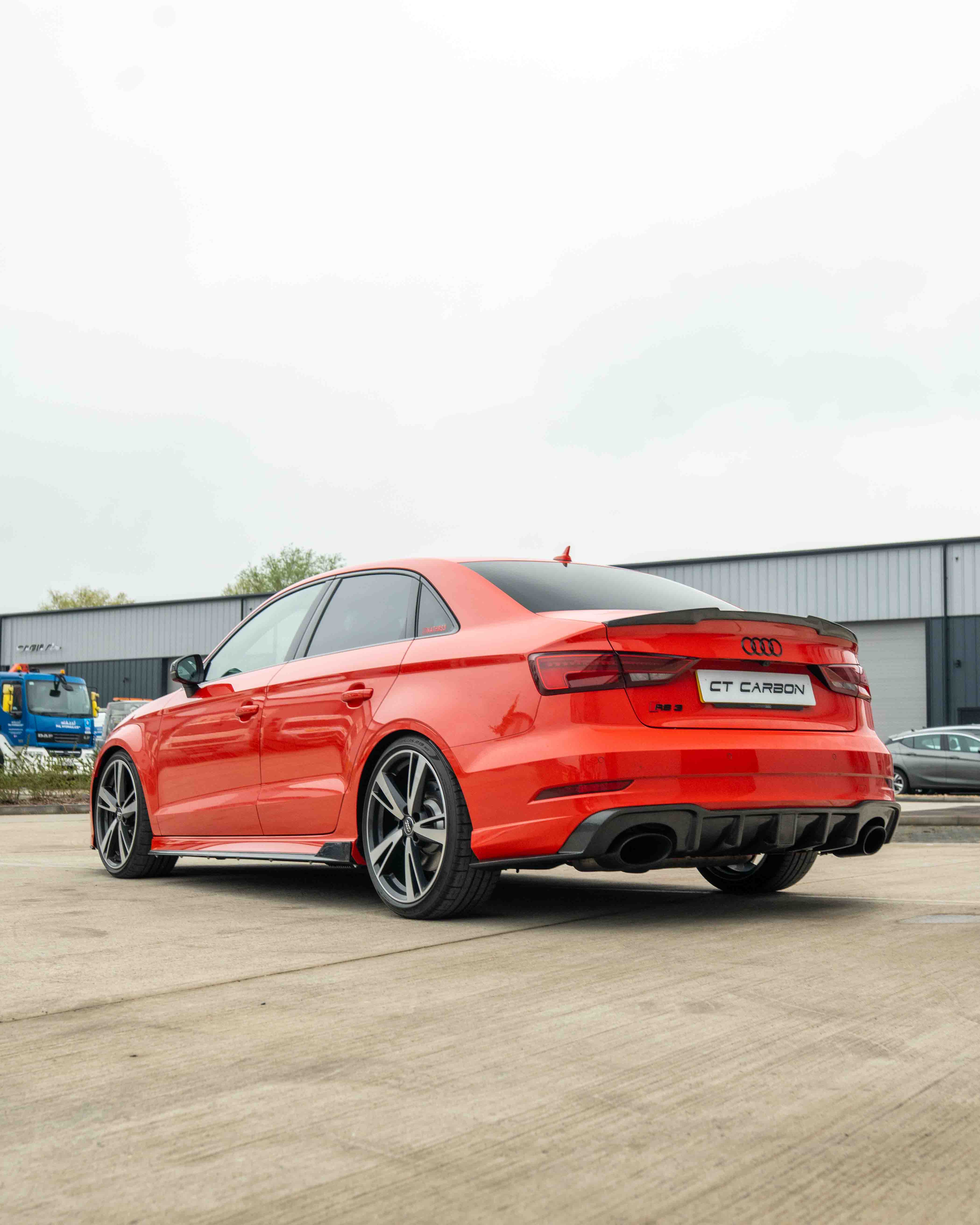 AUDI RS3 8V SALOON REAR CARBON DIFFUSER WITH DTM LIGHT