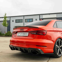 AUDI RS3 8V SALOON REAR CARBON DIFFUSER WITH DTM LIGHT