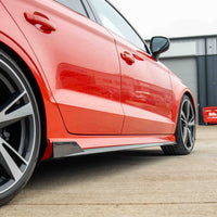 AUDI A3/S3/RS3 8V SALOON CARBON FIBRE SIDE SKIRTS V2
