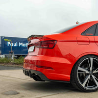 AUDI RS3 8V SALOON REAR CARBON DIFFUSER WITH DTM LIGHT