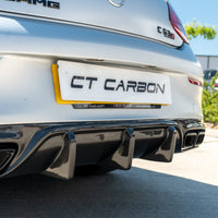 MERCEDES W205 C63 & C63 COUPE 2DR CARBON DIFFUSER - V1