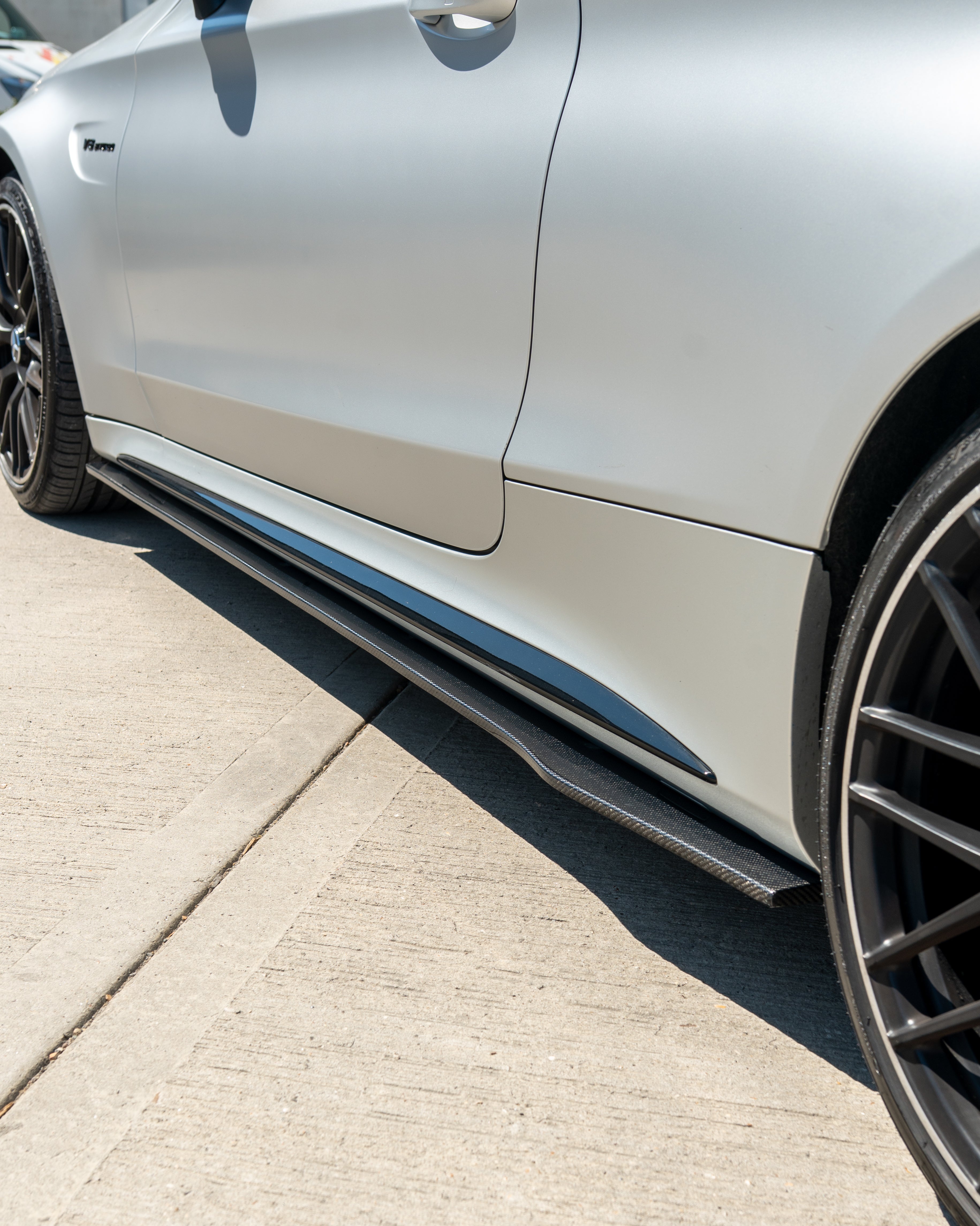 MERCEDES W205 C63 & C63S COUPE 2DR & SALOON 4DR CARBON SIDE SKIRTS - V1