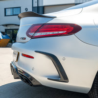 MERCEDES W205 C63 & C63S COUPE 2DR REAR BUMPER CARBON FIBRE CANARDS