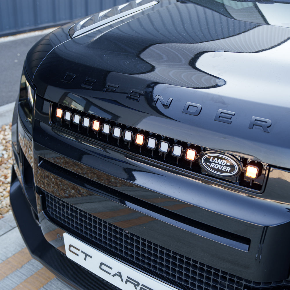 LAND ROVER DEFENDER L663 2019+ YELLOW LED GRILLE - V3
