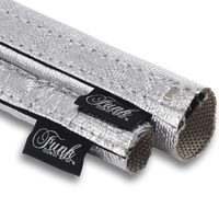 Silver Velcro Heat Sleeving Slides Over Sensitive Lines Silicon Tube