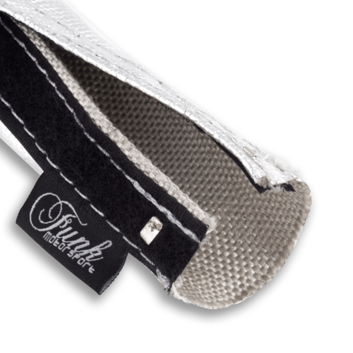 Silver Velcro Heat Sleeving Slides Over Sensitive Lines Silicon Tube