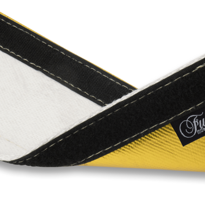 Gold Velcro Heat Sleeving Slides Over Sensitive Lines Silicon Tube