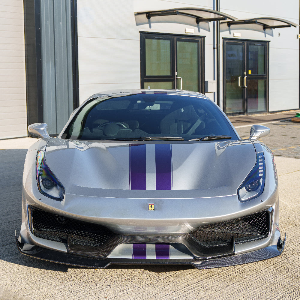 FERRARI 488 PISTA CARBON FIBRE SPLITTER - CT DESIGN